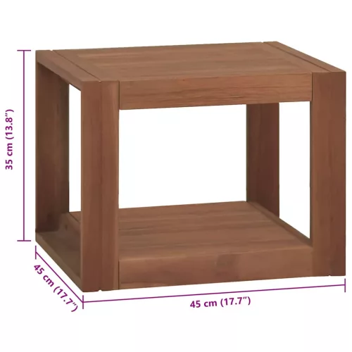 Tömör tíkfa falra szerelhető fürdőszobaszekrény 45 x 45 x 35 cm