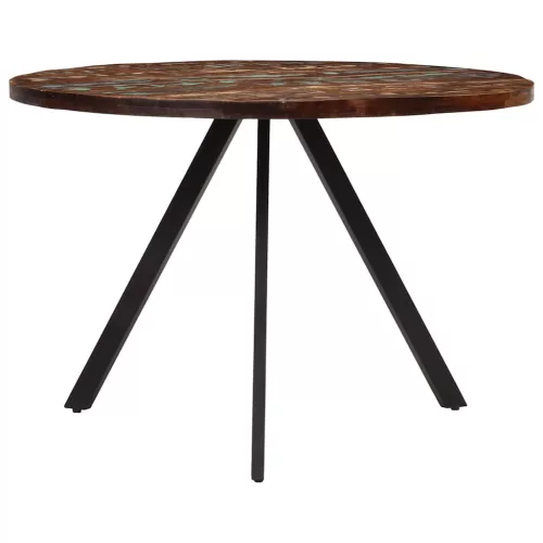 Tömör újrahasznosított fa étkezőasztal 110 x 75 cm