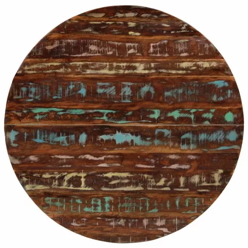 Tömör újrahasznosított fa étkezőasztal 110 x 75 cm