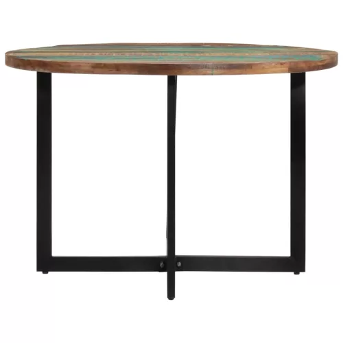 Tömör újrahasznosított fa étkezőasztal 110 x 75 cm