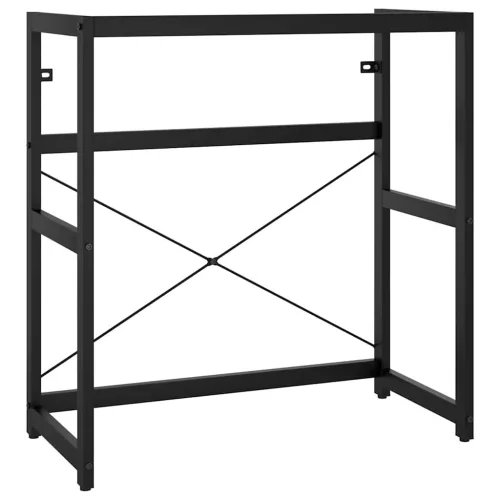 Fekete vas fürdőszobai mosdókagylókeret 79 x 38 x 83 cm