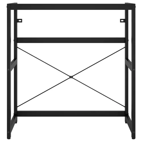Fekete vas fürdőszobai mosdókagylókeret 79 x 38 x 83 cm