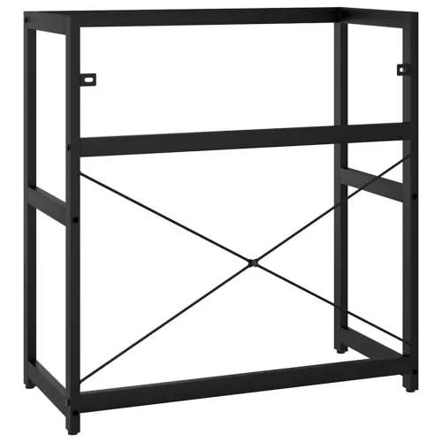 Fekete vas fürdőszobai mosdókagylókeret 79 x 38 x 83 cm