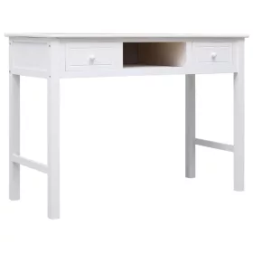 Fehér tömör császárfa íróasztal 108 x 45 x 76 cm