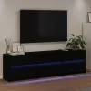 TV szekrény Fekete 182 x 34 x 50 cm