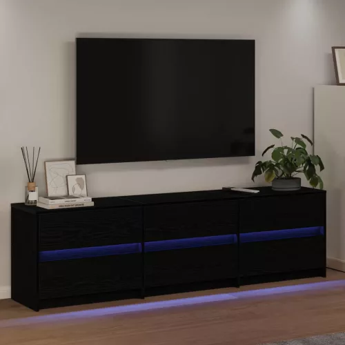 TV szekrény Fekete 182 x 34 x 50 cm