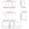 Konyhaszekrény garnitúra fiókkal Lyon 4 pcs Szürke sonoma