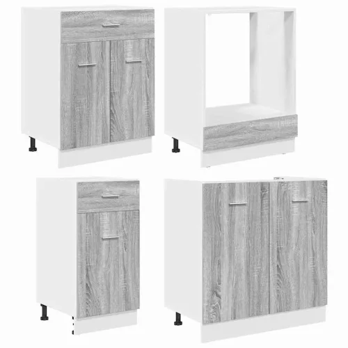 Konyhaszekrény garnitúra fiókkal Lyon 8 pcs Szürke Sonoma