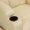 Krémszínű szövet dönthető fotel
