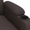 Sötétbarna szövet dönthető fotel