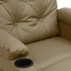 Kávészínű műbőr dönthető fotel