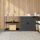 Konyhai Tároló Készlet polcokkal 2 pcs Fekete 180 x 50 x 92 cm