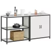 Konyhai Tároló Készlet polcokkal 2 pcs Fehér 180 x 50 x 92 cm