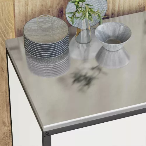 Konyhai Tároló Készlet polcokkal 2 pcs Fehér 180 x 50 x 92 cm