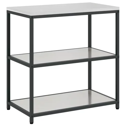 Konyhai Tároló Készlet polcokkal 2 pcs Ezüst 180 x 50 x 92 cm