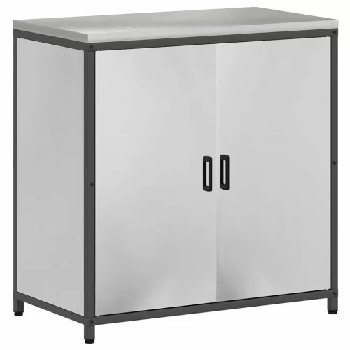 Konyhai Tároló Készlet polcokkal 2 pcs Ezüst 180 x 50 x 92 cm