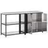Konyhai Tároló Készlet polcokkal 2 pcs Ezüst 180 x 50 x 92 cm