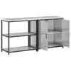 Konyhai Tároló Készlet polcokkal 2 pcs Ezüst 180 x 50 x 92 cm