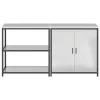 Konyhai Tároló Készlet polcokkal 2 pcs Ezüst 180 x 50 x 92 cm