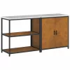 Konyhai Tároló Készlet polcokkal 2 pcs Rozsdás 180 x 50 x 92 cm