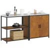 Konyhai Tároló Készlet polcokkal 2 pcs Rozsdás 180 x 50 x 92 cm