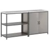 Konyhai Tároló Készlet polcokkal 2 pcs Rozsdás 180 x 50 x 92 cm