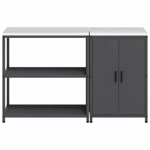 Konyhai Tároló Készlet polcokkal tárolóval 2 pcs Antracitszürke