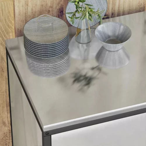 Konyhai Tároló Készlet polcokkal 2 pcs Ezüst Horganyzott acél