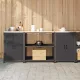 Konyhai Tároló Készlet polcokkal 3 pcs Fekete 210 x 50 x 92 cm