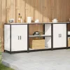 Konyhai Tároló Készlet polcokkal 3 pcs Fehér 210 x 50 x 92 cm