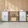 Konyhai Tároló Készlet polcokkal 3 pcs Ezüst 210 x 50 x 92 cm