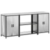 Konyhai Tároló Készlet polcokkal 3 pcs Ezüst 210 x 50 x 92 cm