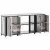 Konyhai Tároló Készlet polcokkal 3 pcs Ezüst 210 x 50 x 92 cm