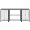 Konyhai Tároló Készlet polcokkal 3 pcs Ezüst 210 x 50 x 92 cm