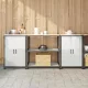 Konyhai Tároló Készlet polcokkal 3 pcs Ezüst 210 x 50 x 92 cm