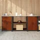 Konyhai Tároló Készlet polcokkal 3 pcs Rozsdás 210 x 50 x 92 cm