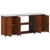 Konyhai Tároló Készlet polcokkal 3 pcs Rozsdás 210 x 50 x 92 cm