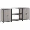 Konyhai Tároló Készlet polcokkal 3 pcs Rozsdás 210 x 50 x 92 cm