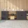 Konyhai Tároló Készlet polcokkal 3 pcs Fekete 240 x 50 x 92 cm