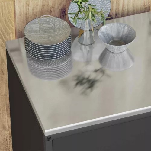 Konyhai Tároló Készlet polcokkal 3 pcs Fekete 240 x 50 x 92 cm