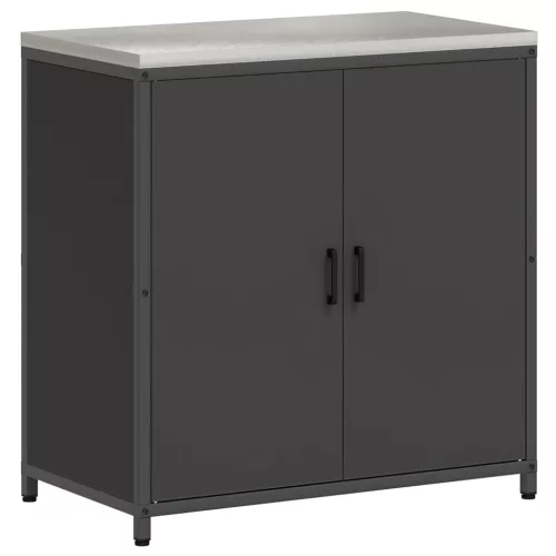 Konyhai Tároló Készlet polcokkal 3 pcs Fekete 240 x 50 x 92 cm