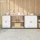 Konyhai Tároló Készlet polcokkal 3 pcs Fehér 240 x 50 x 92 cm