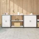 Konyhai Tároló Készlet polcokkal 3 pcs Fehér 240 x 50 x 92 cm