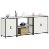 Konyhai Tároló Készlet polcokkal 3 pcs Fehér 240 x 50 x 92 cm