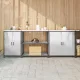 Konyhai Tároló Készlet polcokkal 3 pcs Ezüst 240 x 50 x 92 cm