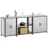 Konyhai Tároló Készlet polcokkal 3 pcs Ezüst 240 x 50 x 92 cm
