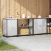 Konyhai Tároló Készlet polcokkal 3 pcs Ezüst 240 x 50 x 92 cm
