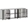 Konyhai Tároló Készlet polcokkal 3 pcs Ezüst 240 x 50 x 92 cm