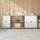 Konyhai Tároló Készlet polcokkal 3 pcs Ezüst 240 x 50 x 92 cm
