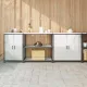 Konyhai Tároló Készlet polcokkal 3 pcs Ezüst 240 x 50 x 92 cm